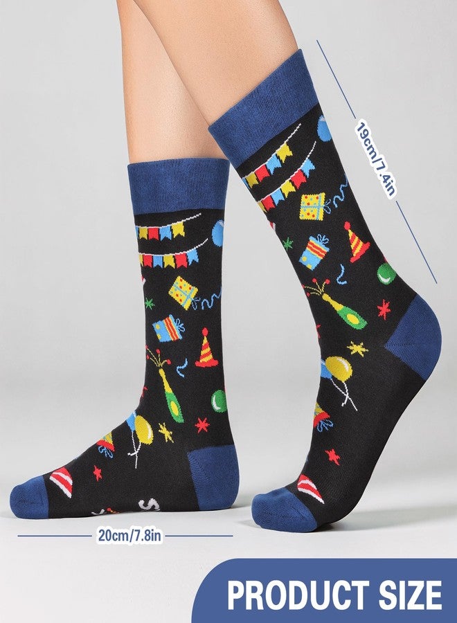 AGIFTMIND Mens Funny Novelty Socks, 60th Birthday Gifts for Him Grandpa Husband, Dad Gifts from Daughter (US, Alpha, One Size, Regular, Regular, 60th-BlackBlue) - Image 2